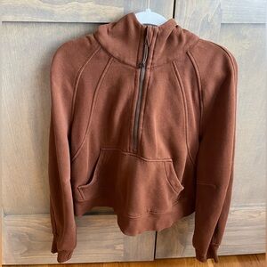 lululemon Scuba Oversized Half-Zip Hoodie Roasted Brown XS/S